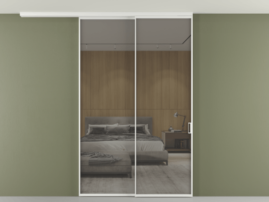 Алюминевая перегородка АЛПР 040.01_АБЛ_Stopsol Grey_new. Цвет Алюминий белоснежный. Материал Алюминий в эмали. Коллекция Перегородка Formato вдоль стены на потолок 2 створки с синхронным механизмом. Фото. Алюминевая перегородка АЛПР 040.01_АБЛ_Stopsol Grey_new. Цвет Алюминий белоснежный. Материал Алюминий в эмали. Коллекция Перегородка Formato вдоль стены на потолок 2 створки с синхронным механизмом. Картинка.