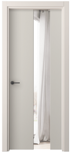 Дверь межкомнатная 4226 ПЭСС ДВ ЗЕР. Цвет ПЭТ светло-серый. Материал ПЭТ. Коллекция Фридом. Картинка.