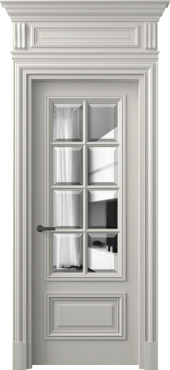 Дверь межкомнатная 7316 МТСР ДВ ЗЕР Ф. Цвет Матовый тёплый серый. Материал Гладкая эмаль. Коллекция Антик. Картинка.
