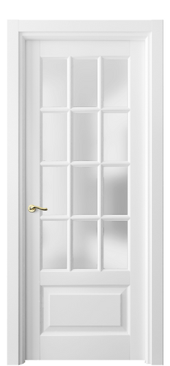 Дверь межкомнатная 0728 МБЛ САТ. Цвет Матовый белоснежный. Материал Гладкая эмаль. Коллекция Лигнум. Картинка.
