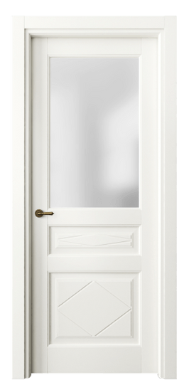 Дверь межкомнатная 6344 МЖМ САТ. Цвет Матовый жемчужный. Материал Гладкая эмаль. Коллекция Тоскана Ромбо. Картинка.