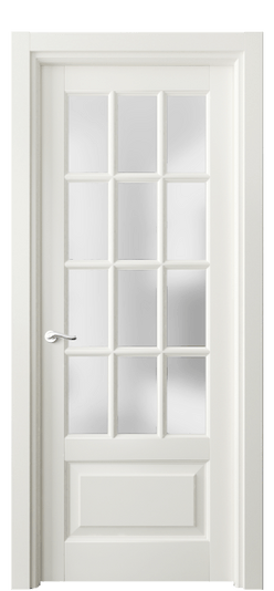 Дверь межкомнатная 0728 МЖМ САТ. Цвет Матовый жемчужный. Материал Гладкая эмаль. Коллекция Лигнум. Картинка.