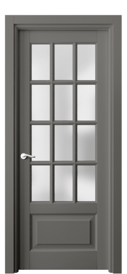 Дверь межкомнатная 0728 МКЛС САТ. Цвет Матовый классический серый. Материал Гладкая эмаль. Коллекция Лигнум. Картинка.