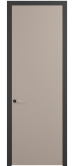Дверь межкомнатная 0010 ПЭСК . Цвет ПЭТ серо-коричневый . Материал ПЭТ. Коллекция Planum Pro. Картинка.