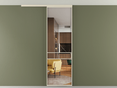 Перегородка Формато вдоль стены на потолок 1 створка