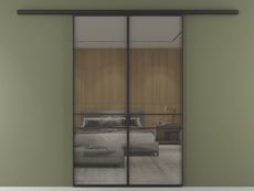 Перегородка Формато вдоль стены 2 створки