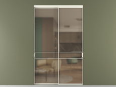 Перегородка Формато внутри проёма 2 створки