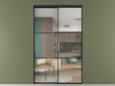 Перегородка Формато внутри проёма 2 створки