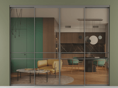 Перегородка Формато внутри проёма 4 створки