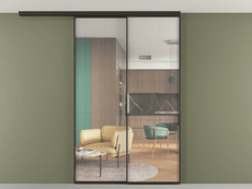 Перегородка Formato вдоль стены на потолок телескопик синхро 2