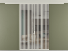 Перегородка Formato вдоль стены на потолок 2 створки