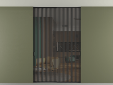 Перегородка Formato внутри проёма скрытое крепление в потолок 2 створки