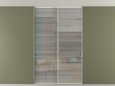 Перегородка Формато внутри проёма скрытое крепление в потолок 2 створки