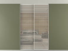 Перегородка Формато внутри проёма скрытое крепление в потолок 2 створки