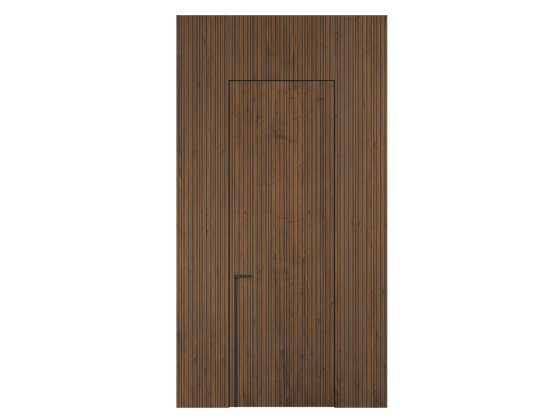 Панели для отделки стен Стеновая панель Фрезерованные Орех медный матовый. Цвет Орех медный матовый. Материал Шпон Naturwood. Коллекция Фрезерованные. Картинка.