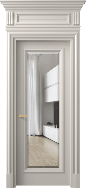Дверь межкомнатная 7300 МОС ПРОЗ Ф. Цвет Матовый облачно-серый. Материал Гладкая эмаль. Коллекция Антик. Картинка.